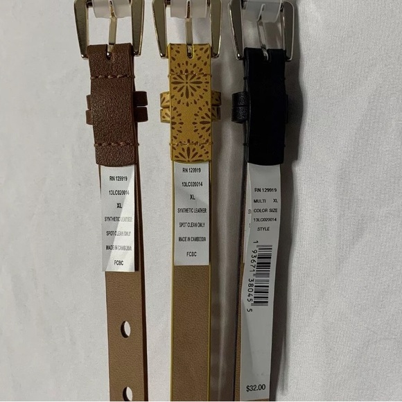 3/$20 NWT LC Lauren Conrad Women's Juniors Set 3 Belts Size XL Syn Leather - Picture 6 of 9